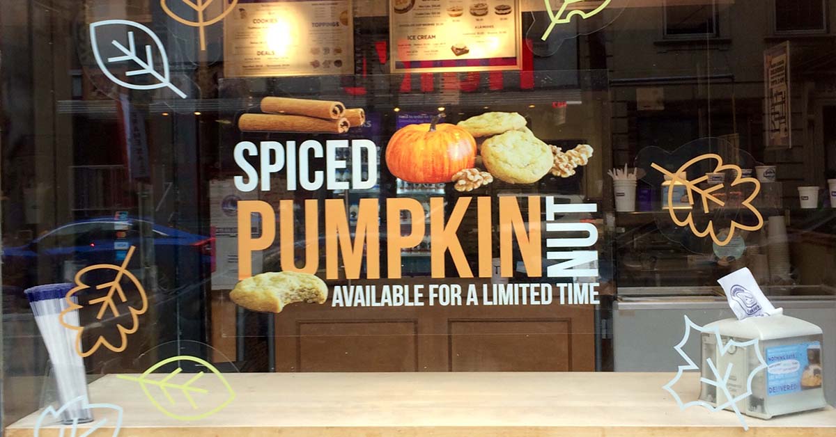 Spiced Pumpkin Printed Window Sticker